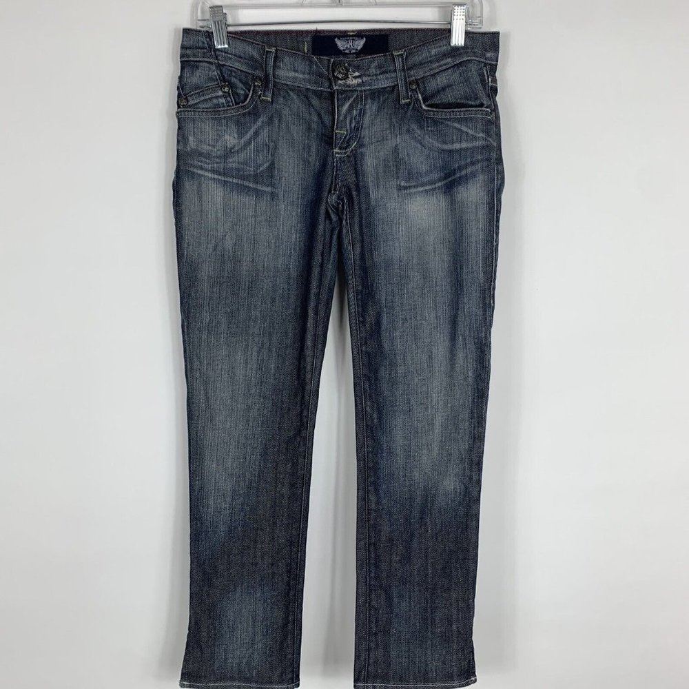 Rock & Republic Jeans Women’s Size 25 Straight Leg Capri Mid Rise Dark Wash